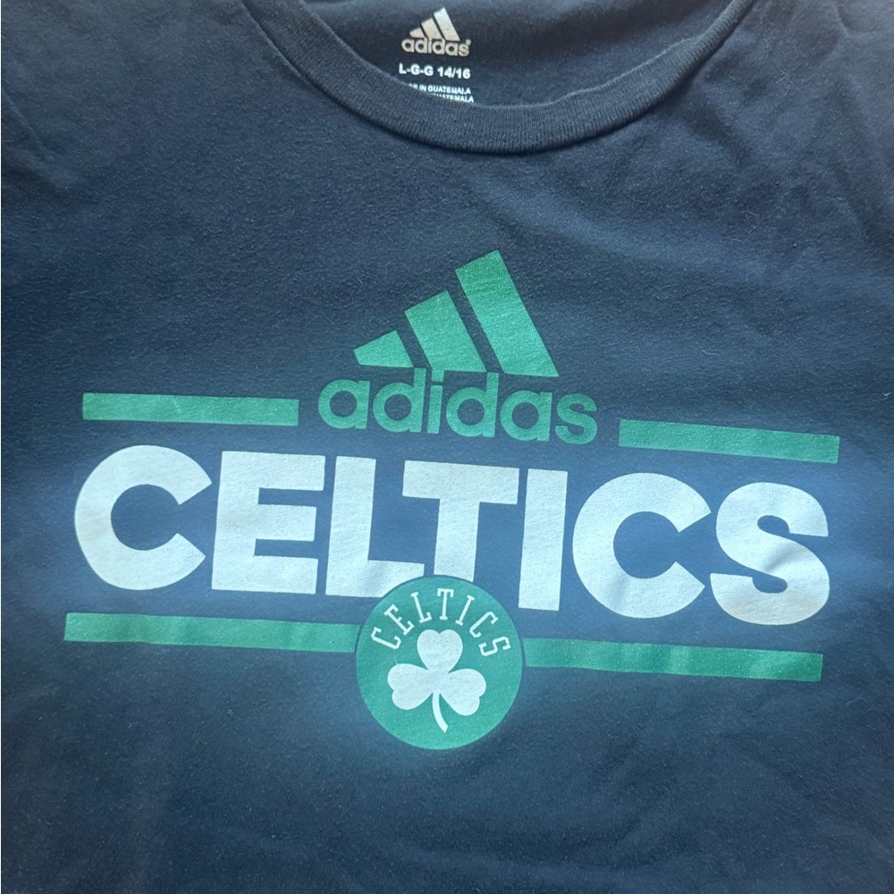 Adidas Kids Celtics shirt black and Green